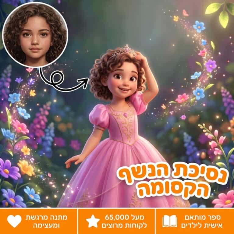 נסיכת הנשף הקסומה ספר מותאם אישית לילדים מיבוק
